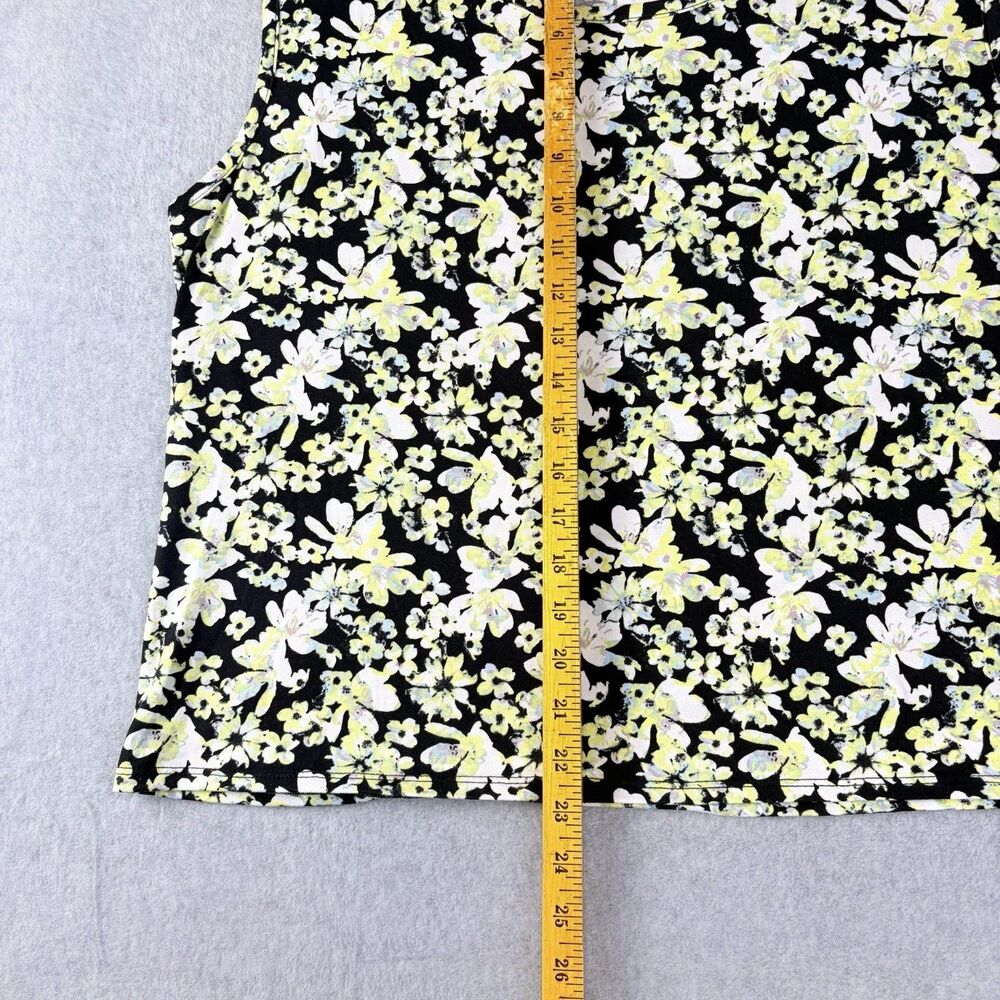 STEVE MADDEN Floral Sleeveless Tank Top Women’s 2X Black Yellow Casual - Picture 6 of 8